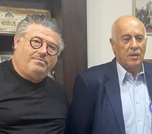 ג'יבריל רג'וב עם היחצן שלו בישראל רני רהב