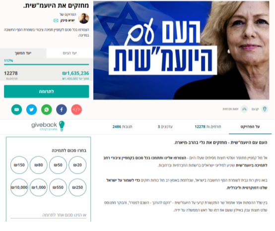 קמפיין העם עם היועמשית גלי מיארה מהוה שוחד פרסומי