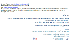 תשובת דובר הפרקליטות בענין שעשועי המין של ניסים מרום